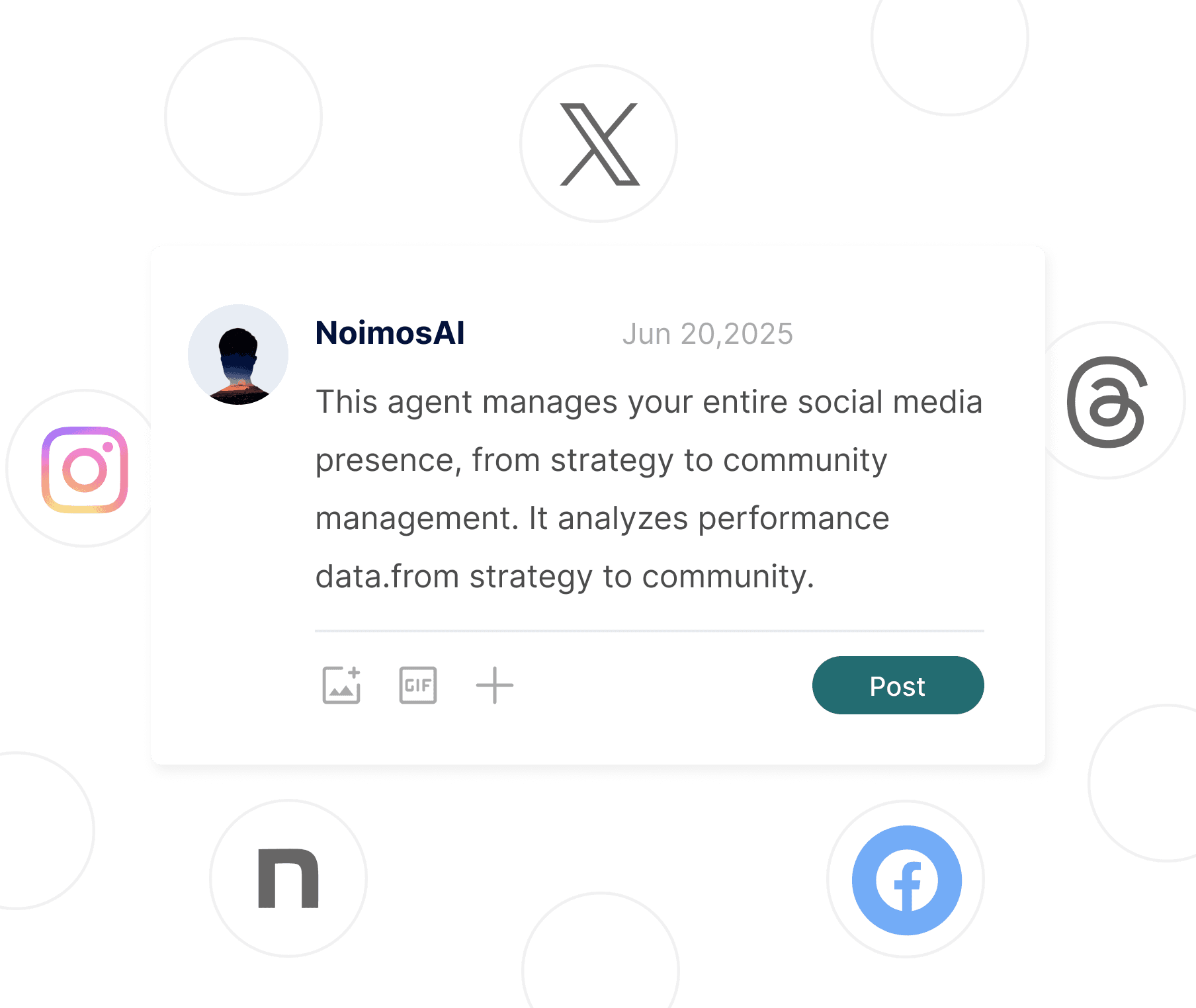 Social media agent visual