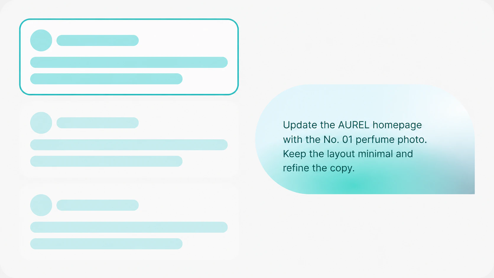 Example instruction to update the AUREL homepage photo and copy